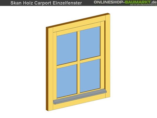 Skan Holz Einzelfenster für Carports, 66 x 82,5 cm Skan Holz Einzelfenster für Carports, 66 x 82,5 cm
