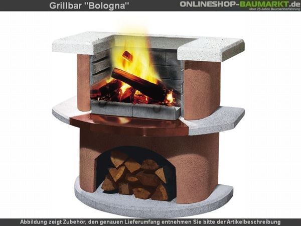 Buschbeck Gartengrillbar Bologna weiss / terracotta Buschbeck Gartengrillbar Bologna weiss / terracotta