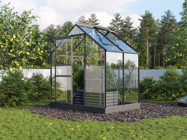 Vitavia Gewächshaus Planet 2500 ESG 3mm anthrazit pulverbeschichtet Vitavia Gewächshaus Planet 2500 ESG 3mm anthrazit pulverbeschichtet