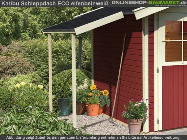 Karibu Schleppdach ECO elfenbeinweiß Karibu Schleppdach ECO elfenbeinweiß