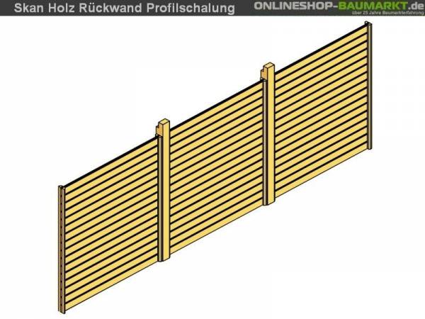 Skan Holz Rückwand für Carport 550 x 200 cm Profilschalung