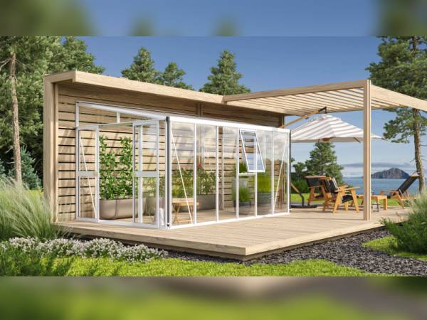 Vitavia Gewächshaus Athena 10200 ESG/HKP, Weiss Vitavia Gewächshaus Athena 10200 ESG/HKP, Weiss