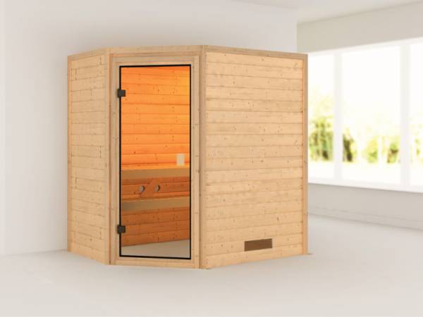 Cilja - Karibu Sauna Plug & Play ohne Ofen - ohne Dachkranz -