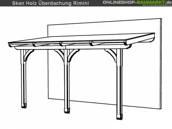 Skan Holz Terrassenüberdachung Rimini 434 x 250 cm Douglasie Skan Holz Terrassenüberdachung Rimini 434 x 250 cm Douglasie