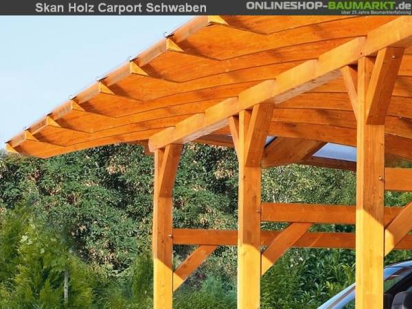 Skan Holz Carport Schwaben 648 x 630 cm Leimholz
