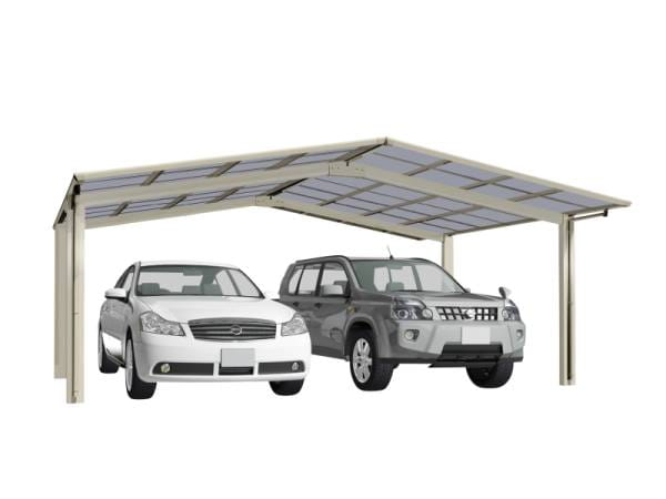 Ximax Aluminium Carport Linea Typ 80 M-Ausführung Edelstahl-Look