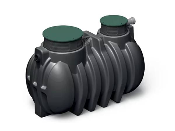 Waterform Regenwasser-Zisterne Unground 2000 Liter schwarz mit Tankabdeckung und Korbfilter