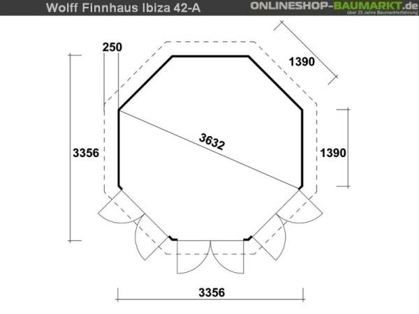 Wolff Finnhaus Pavillon Ibiza 42-A natur