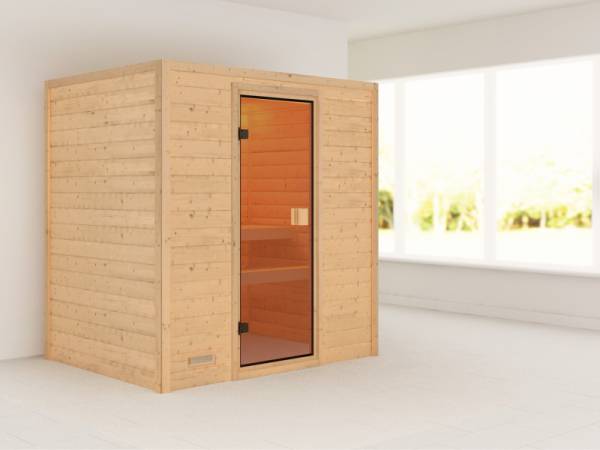 Ronja - Karibu Sauna Plug & Play ohne Ofen - ohne Dachkranz - Ronja - Karibu Sauna Plug & Play ohne Ofen - ohne Dachkranz -
