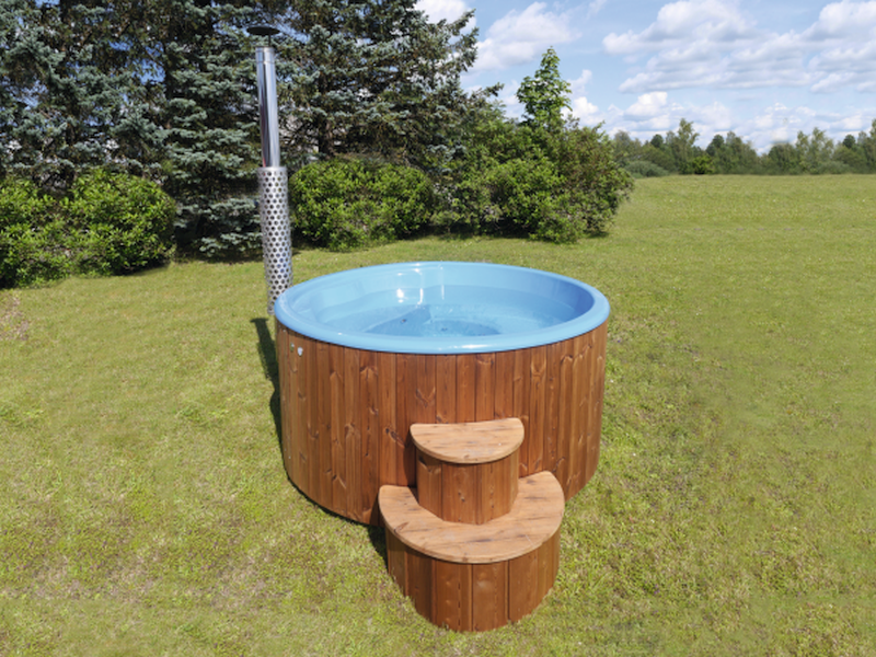 Wolff Finnhaus Badebottich Hot Tub De Luxe 0 Cm Blau Onlineshop Baumarkt