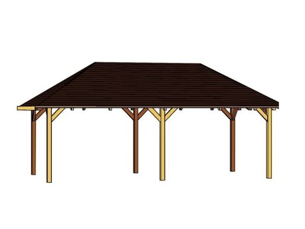 Skan Holz Pavillon Orleans Größe 2 in schiefergrau