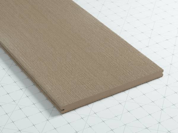 WPC Basic XL Terrassendiele 18 x 260 mm Sand, Massivprofil geprägt