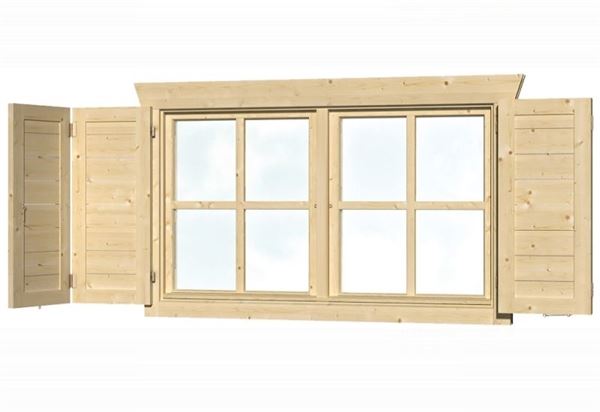 Skan Holz Fensterläden Doppelfenster beidseitig Skan Holz Fensterläden Doppelfenster beidseitig