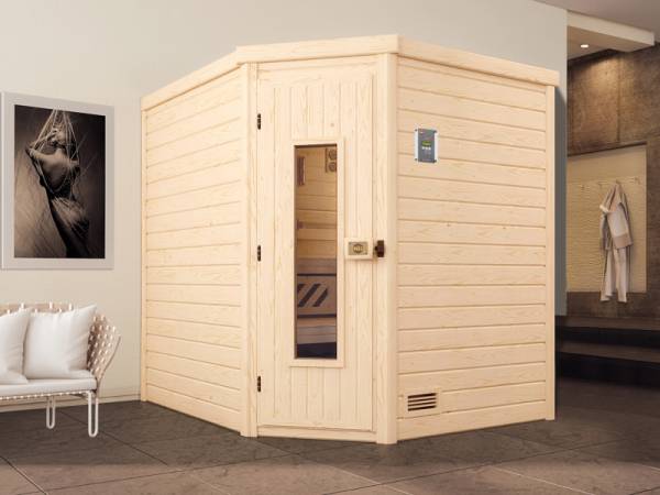Weka Sauna Turku Gr. 2 HT, inkl. 9 kW Ofen Kompakt mit integr. Steuerung Weka Sauna Turku Gr. 2 HT, inkl. 9 kW Ofen Kompakt mit integr. Steuerung
