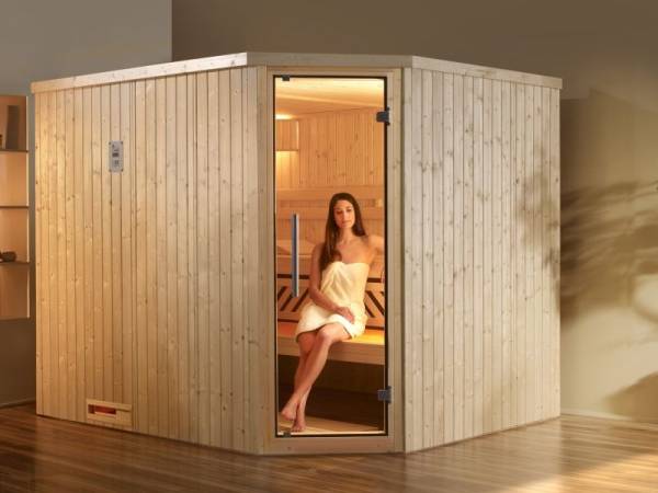 Weka Elementsauna 508 GT Gr. 4 inkl. 7,5 kW Sauna-Ofen mit externer Steuerung (OS)