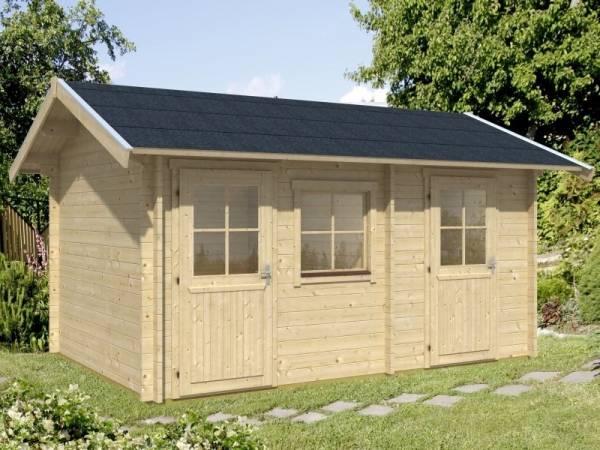 Skan Holz Blockbohlenhaus Lausanna 45plus Dämmbar für Dachziegel Skan Holz Blockbohlenhaus Lausanna 45plus Dämmbar für Dachziegel